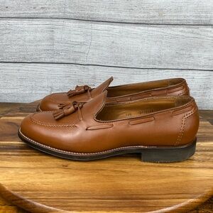 Alden Tassel Moccasin Loafer Amber Burnished Tan Calfskin Leather Mens Size 10.5